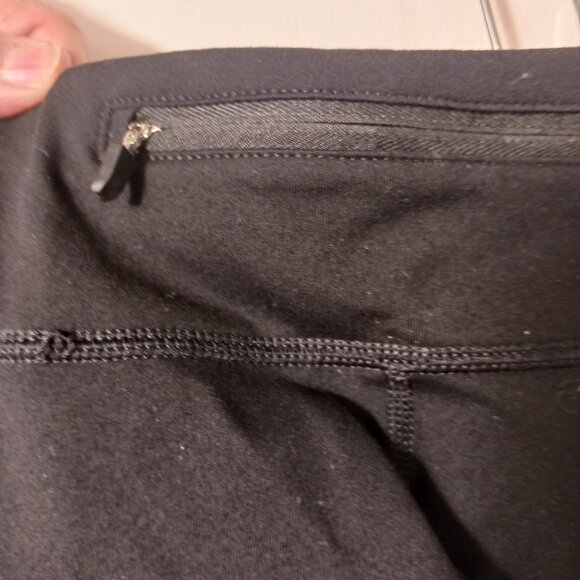 Lauren Ralph Lauren Active, Black Activewear Leggings with Pink Trim, Size Small - Picture 3 of 13